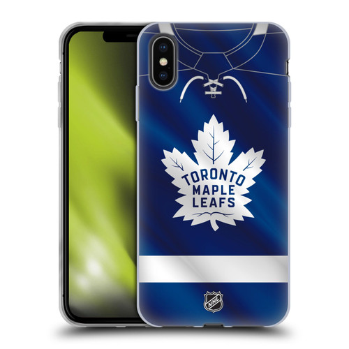 NHL Toronto Maple Leafs Jersey Soft Gel Case for Apple iPhone XS Max