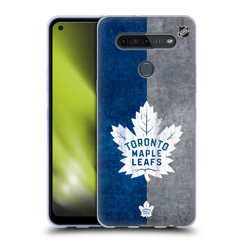 NHL Toronto Maple Leafs Half Distressed Soft Gel Case for LG K51S