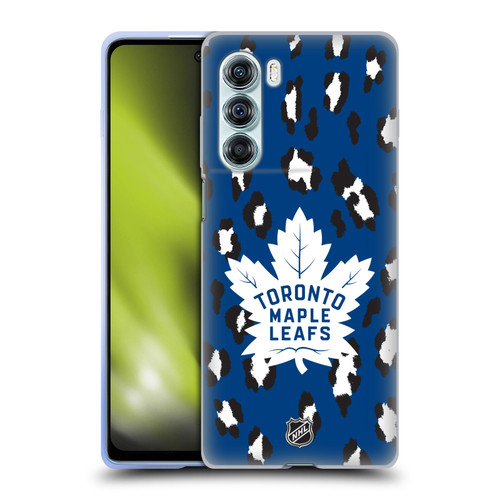 NHL Toronto Maple Leafs Leopard Patten Soft Gel Case for Motorola Edge S30 / Moto G200 5G