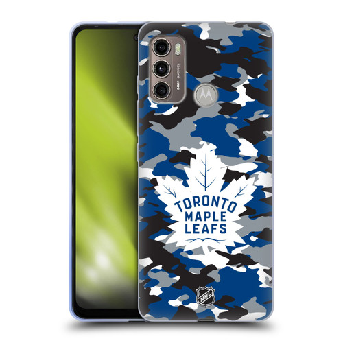 NHL Toronto Maple Leafs Camouflage Soft Gel Case for Motorola Moto G60 / Moto G40 Fusion