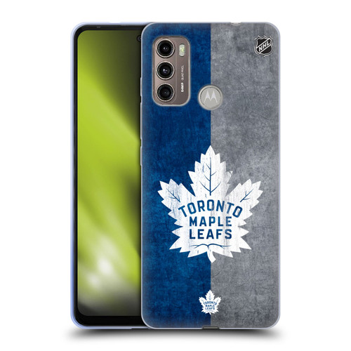 NHL Toronto Maple Leafs Half Distressed Soft Gel Case for Motorola Moto G60 / Moto G40 Fusion
