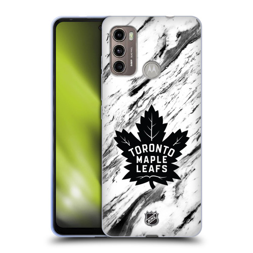 NHL Toronto Maple Leafs Marble Soft Gel Case for Motorola Moto G60 / Moto G40 Fusion