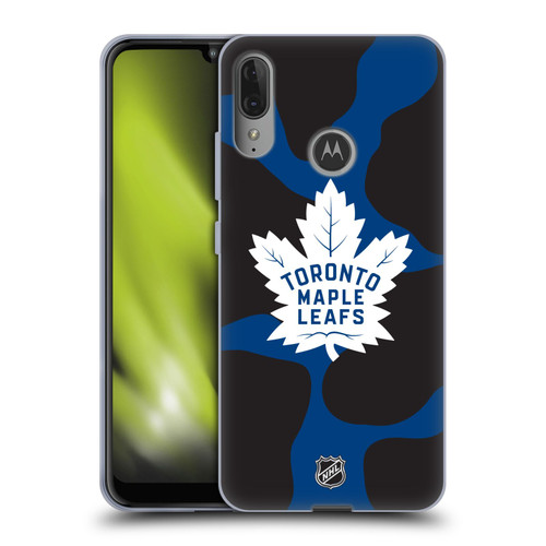 NHL Toronto Maple Leafs Cow Pattern Soft Gel Case for Motorola Moto E6 Plus