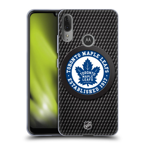 NHL Toronto Maple Leafs Puck Texture Soft Gel Case for Motorola Moto E6 Plus
