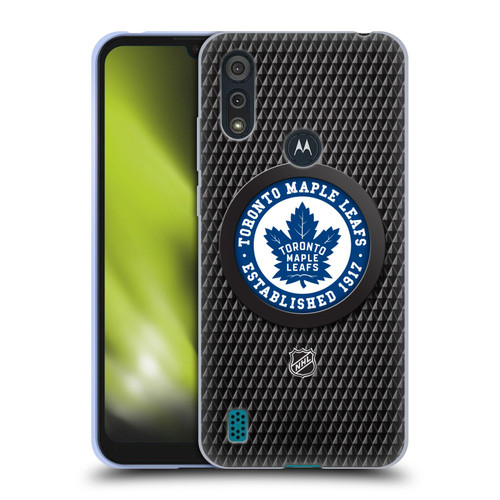 NHL Toronto Maple Leafs Puck Texture Soft Gel Case for Motorola Moto E6s (2020)
