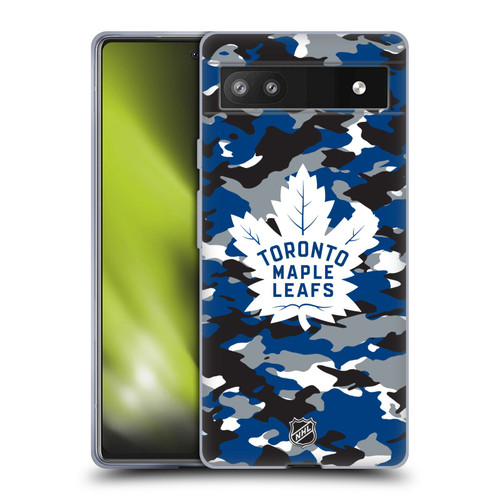 NHL Toronto Maple Leafs Camouflage Soft Gel Case for Google Pixel 6a