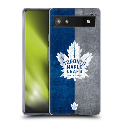 NHL Toronto Maple Leafs Half Distressed Soft Gel Case for Google Pixel 6a