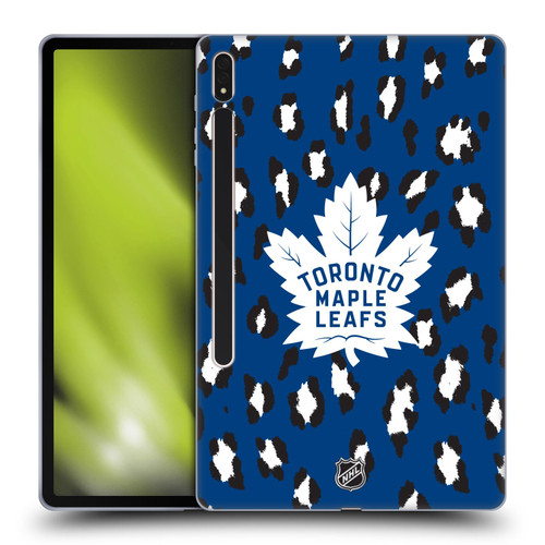 NHL Toronto Maple Leafs Leopard Patten Soft Gel Case for Samsung Galaxy Tab S8 Plus