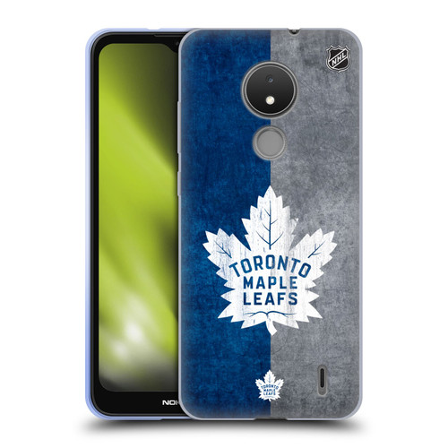 NHL Toronto Maple Leafs Half Distressed Soft Gel Case for Nokia C21