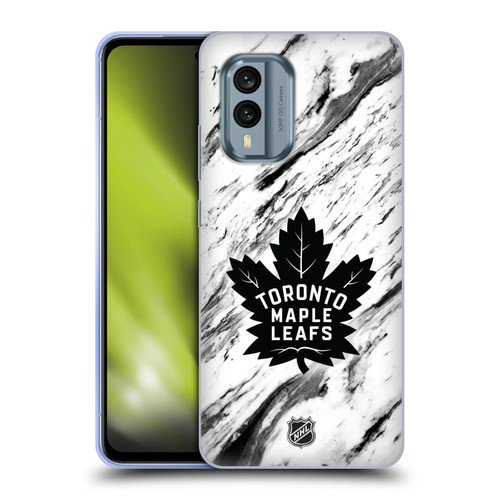 NHL Toronto Maple Leafs Marble Soft Gel Case for Nokia X30