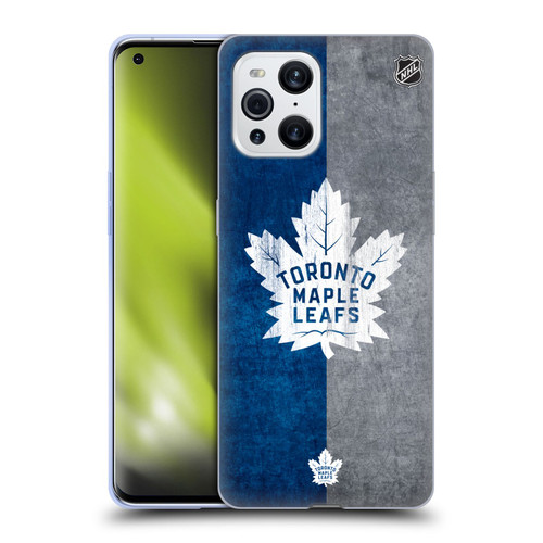 NHL Toronto Maple Leafs Half Distressed Soft Gel Case for OPPO Find X3 / Pro