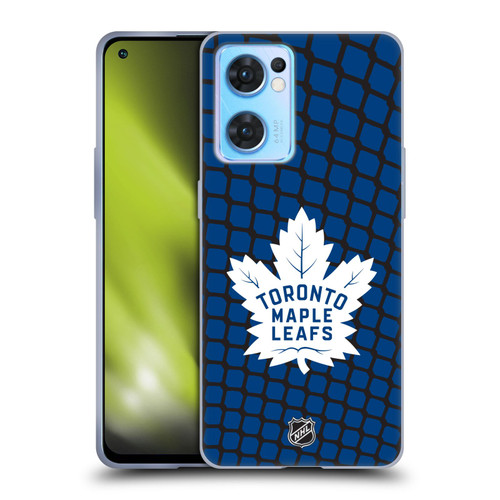 NHL Toronto Maple Leafs Net Pattern Soft Gel Case for OPPO Reno7 5G / Find X5 Lite