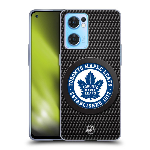 NHL Toronto Maple Leafs Puck Texture Soft Gel Case for OPPO Reno7 5G / Find X5 Lite