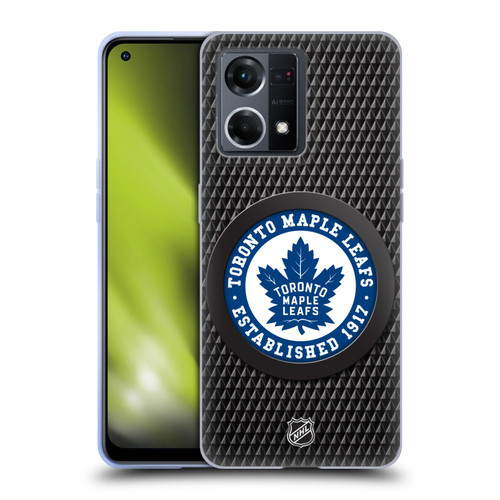 NHL Toronto Maple Leafs Puck Texture Soft Gel Case for OPPO Reno8 4G