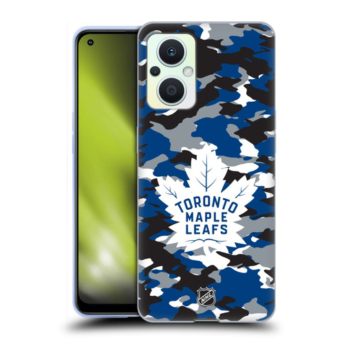 NHL Toronto Maple Leafs Camouflage Soft Gel Case for OPPO Reno8 Lite