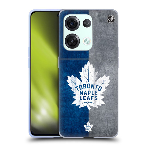 NHL Toronto Maple Leafs Half Distressed Soft Gel Case for OPPO Reno8 Pro