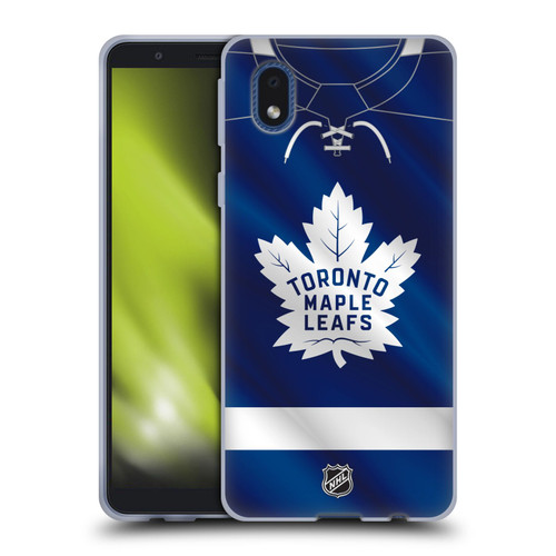 NHL Toronto Maple Leafs Jersey Soft Gel Case for Samsung Galaxy A01 Core (2020)
