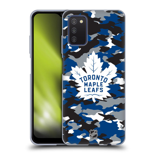 NHL Toronto Maple Leafs Camouflage Soft Gel Case for Samsung Galaxy A03s (2021)