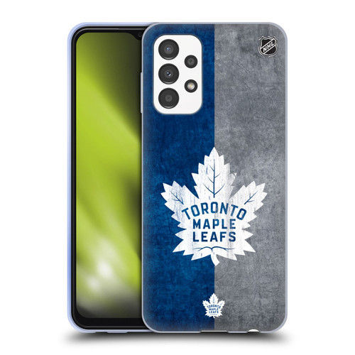 NHL Toronto Maple Leafs Half Distressed Soft Gel Case for Samsung Galaxy A13 (2022)