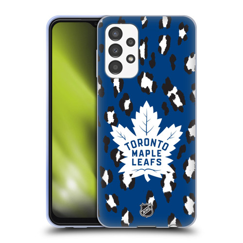 NHL Toronto Maple Leafs Leopard Patten Soft Gel Case for Samsung Galaxy A13 (2022)