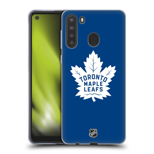 NHL Toronto Maple Leafs Plain Soft Gel Case for Samsung Galaxy A21 (2020)