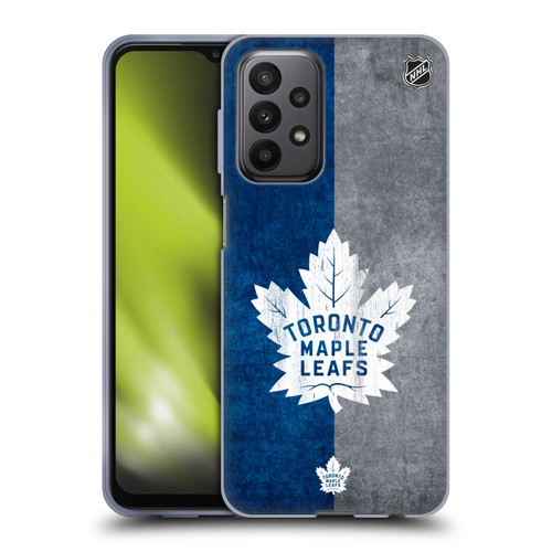 NHL Toronto Maple Leafs Half Distressed Soft Gel Case for Samsung Galaxy A23 / 5G (2022)