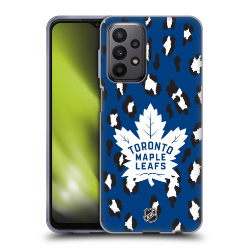 NHL Toronto Maple Leafs Leopard Patten Soft Gel Case for Samsung Galaxy A23 / 5G (2022)