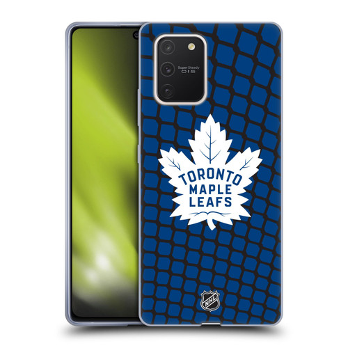 NHL Toronto Maple Leafs Net Pattern Soft Gel Case for Samsung Galaxy S10 Lite