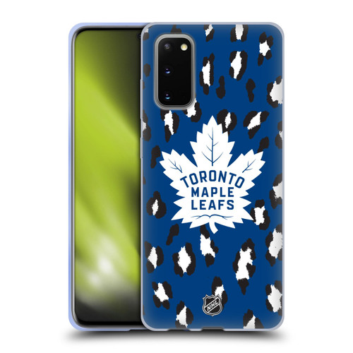 NHL Toronto Maple Leafs Leopard Patten Soft Gel Case for Samsung Galaxy S20 / S20 5G