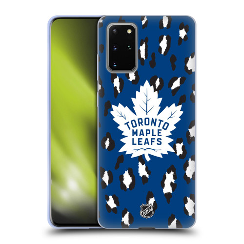 NHL Toronto Maple Leafs Leopard Patten Soft Gel Case for Samsung Galaxy S20+ / S20+ 5G