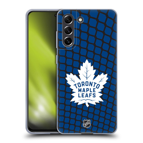 NHL Toronto Maple Leafs Net Pattern Soft Gel Case for Samsung Galaxy S21 FE 5G
