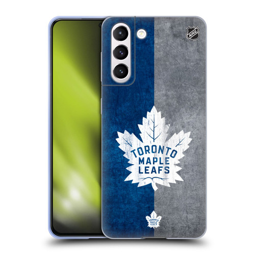 NHL Toronto Maple Leafs Half Distressed Soft Gel Case for Samsung Galaxy S21 5G
