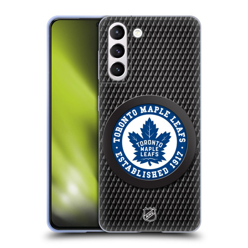 NHL Toronto Maple Leafs Puck Texture Soft Gel Case for Samsung Galaxy S21 5G