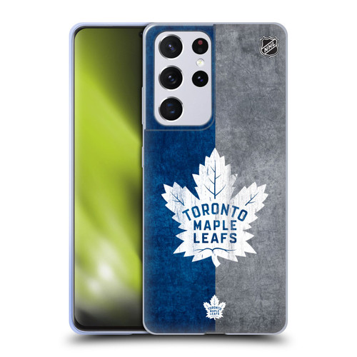 NHL Toronto Maple Leafs Half Distressed Soft Gel Case for Samsung Galaxy S21 Ultra 5G