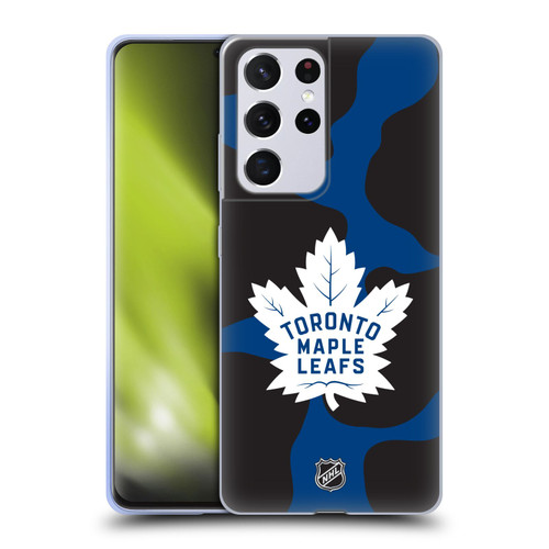 NHL Toronto Maple Leafs Cow Pattern Soft Gel Case for Samsung Galaxy S21 Ultra 5G