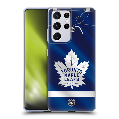 NHL Toronto Maple Leafs Jersey Soft Gel Case for Samsung Galaxy S21 Ultra 5G