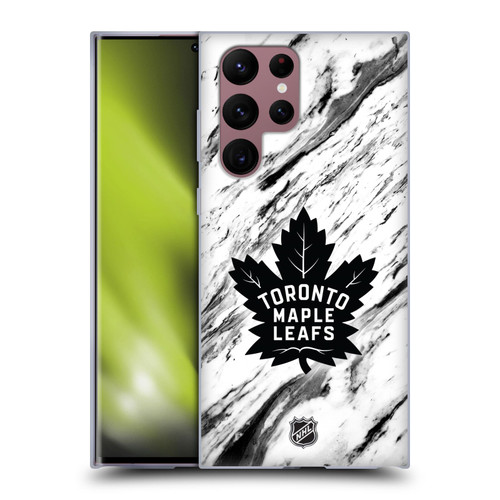 NHL Toronto Maple Leafs Marble Soft Gel Case for Samsung Galaxy S22 Ultra 5G