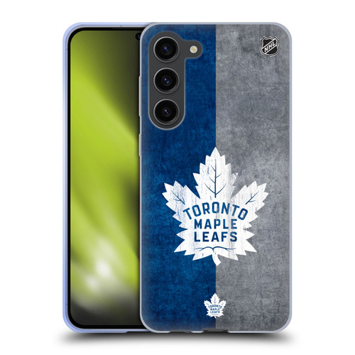 NHL Toronto Maple Leafs Half Distressed Soft Gel Case for Samsung Galaxy S23+ 5G