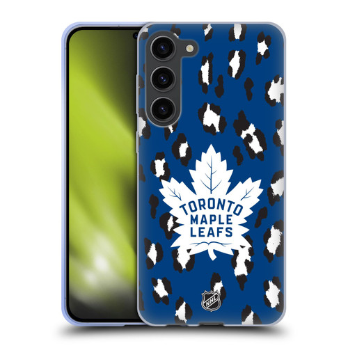 NHL Toronto Maple Leafs Leopard Patten Soft Gel Case for Samsung Galaxy S23+ 5G