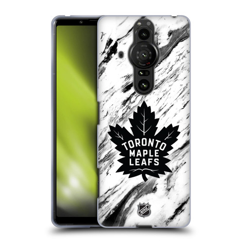 NHL Toronto Maple Leafs Marble Soft Gel Case for Sony Xperia Pro-I