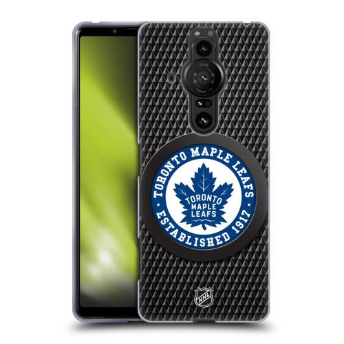NHL Toronto Maple Leafs Puck Texture Soft Gel Case for Sony Xperia Pro-I