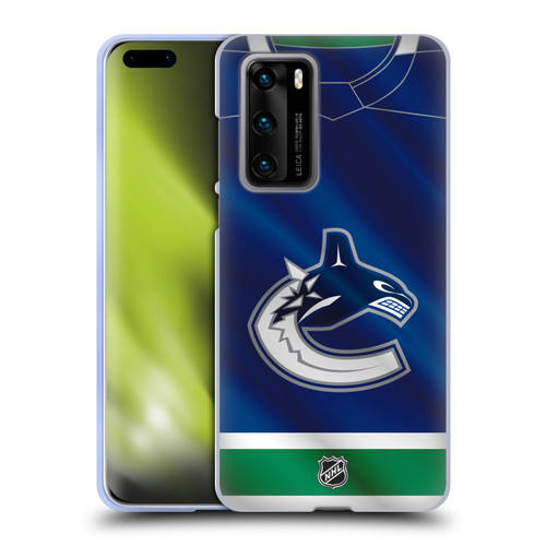 NHL Vancouver Canucks Jersey Soft Gel Case for Huawei P40 5G