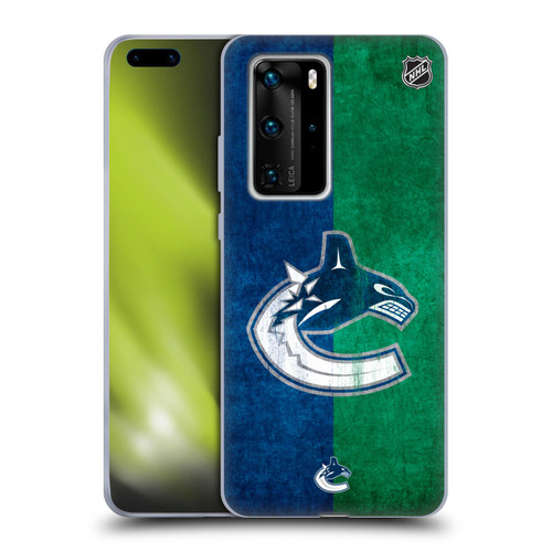 NHL Vancouver Canucks Half Distressed Soft Gel Case for Huawei P40 Pro / P40 Pro Plus 5G
