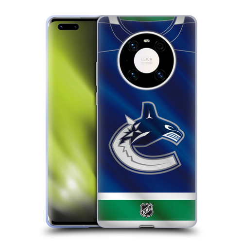 NHL Vancouver Canucks Jersey Soft Gel Case for Huawei Mate 40 Pro 5G