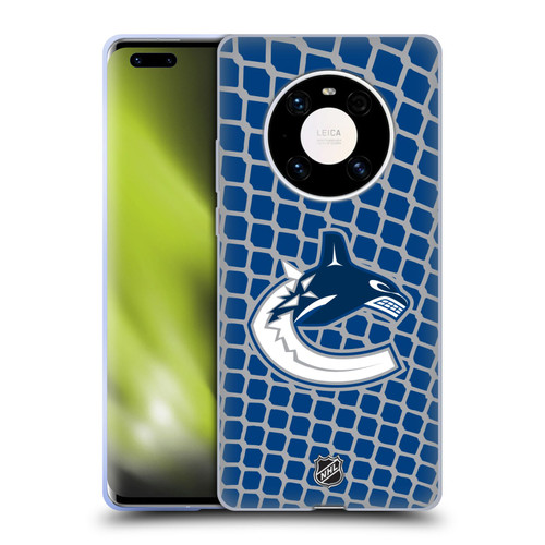 NHL Vancouver Canucks Net Pattern Soft Gel Case for Huawei Mate 40 Pro 5G