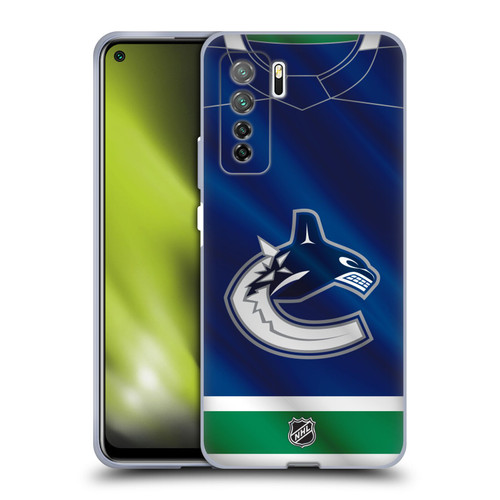 NHL Vancouver Canucks Jersey Soft Gel Case for Huawei Nova 7 SE/P40 Lite 5G