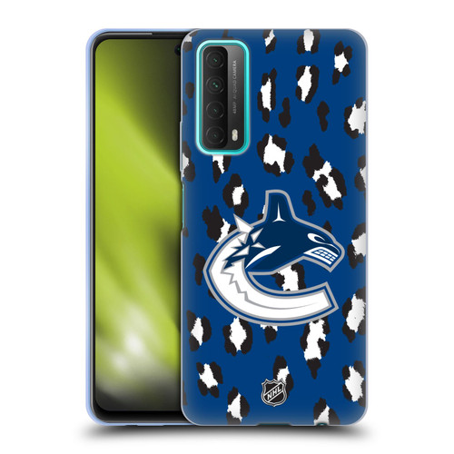 NHL Vancouver Canucks Leopard Patten Soft Gel Case for Huawei P Smart (2021)