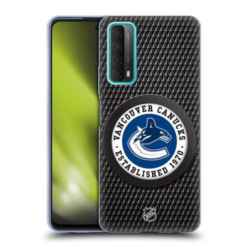 NHL Vancouver Canucks Puck Texture Soft Gel Case for Huawei P Smart (2021)