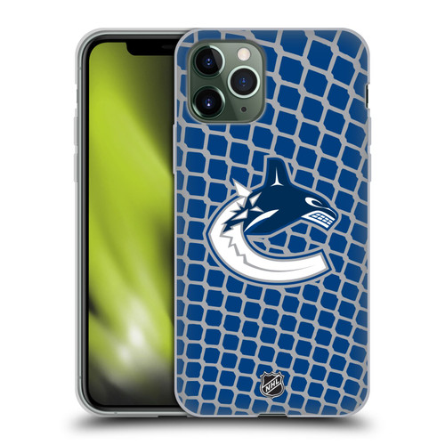 NHL Vancouver Canucks Net Pattern Soft Gel Case for Apple iPhone 11 Pro