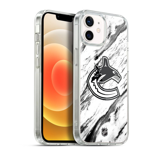 NHL Vancouver Canucks Marble Soft Gel Case for Apple iPhone 12 / iPhone 12 Pro & MagSafe